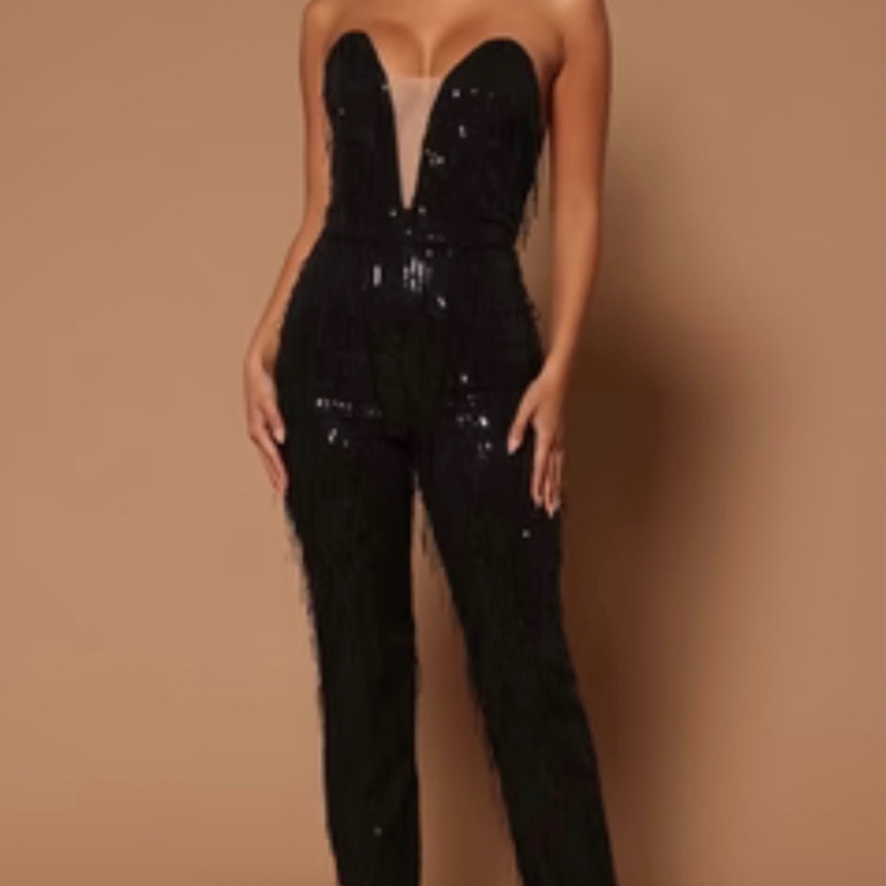 Fashion Nova Luxe- Sequin Jumpsuit